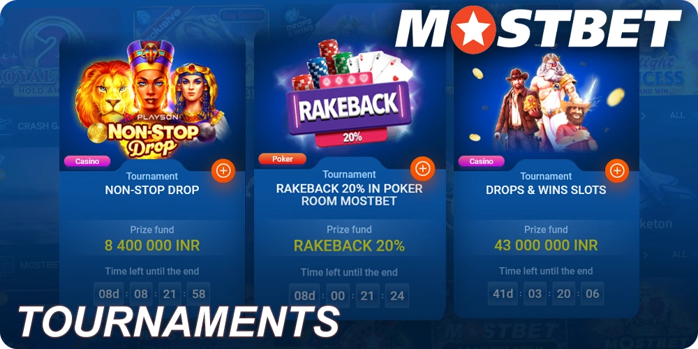 Tournaments held at Mostbet