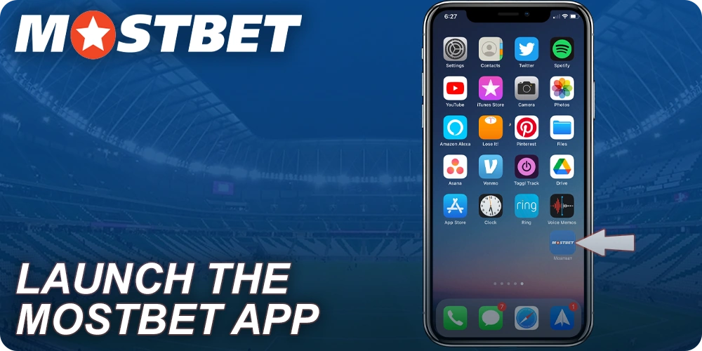 Launch the Most Bet app on your iPhone