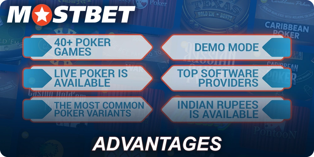 Advantages of playing poker at Mostbet for Indian players