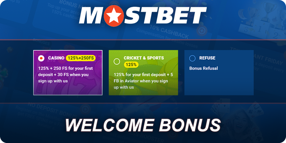 Rules for using the welcome bonus at Mostbet