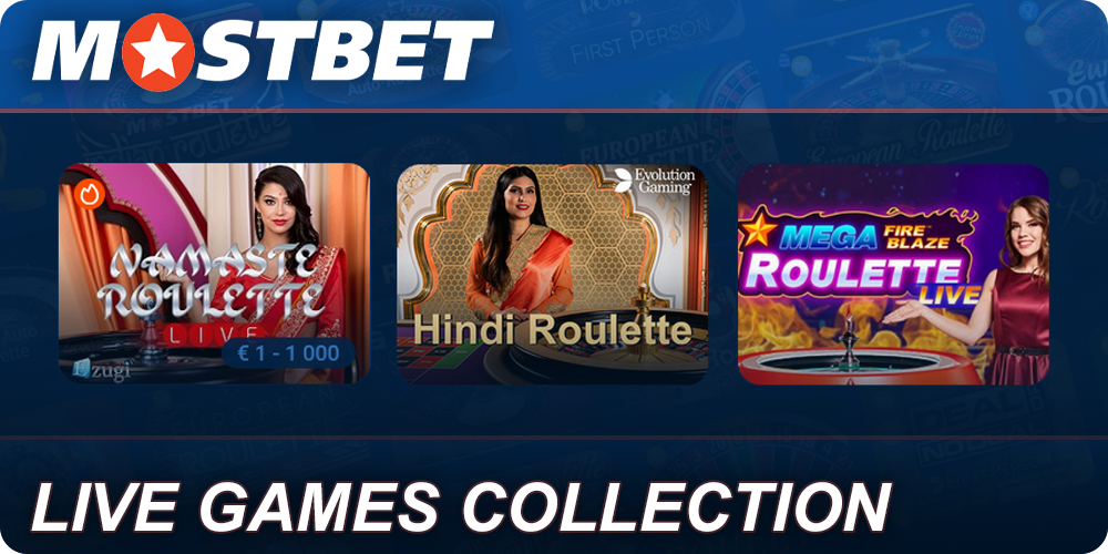 Live Roulette Games Collection at Mostbet