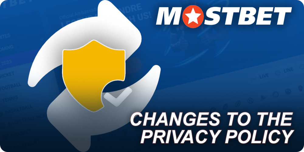 Changes to the Mostbet privacy policy